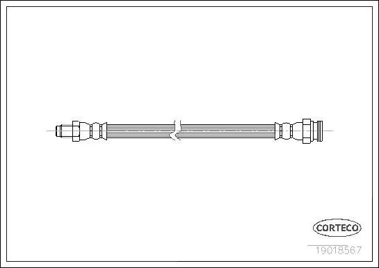 Corteco 19018567 - Bremžu šļūtene www.autospares.lv