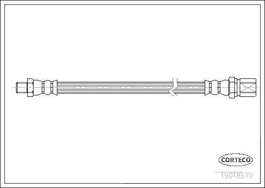 Corteco 19018570 - Bremžu šļūtene www.autospares.lv