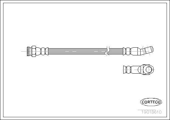 Corteco 19018610 - Bremžu šļūtene www.autospares.lv