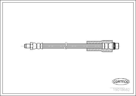 Corteco 19018682 - Тормозной шланг www.autospares.lv