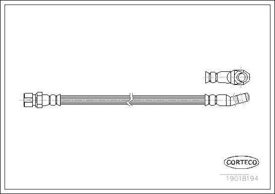 Corteco 19018194 - Bremžu šļūtene www.autospares.lv