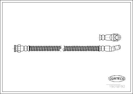 Corteco 19018192 - Bremžu šļūtene www.autospares.lv