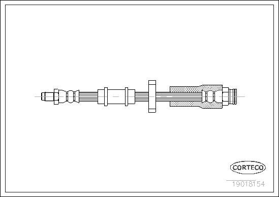 Corteco 19018154 - Bremžu šļūtene www.autospares.lv