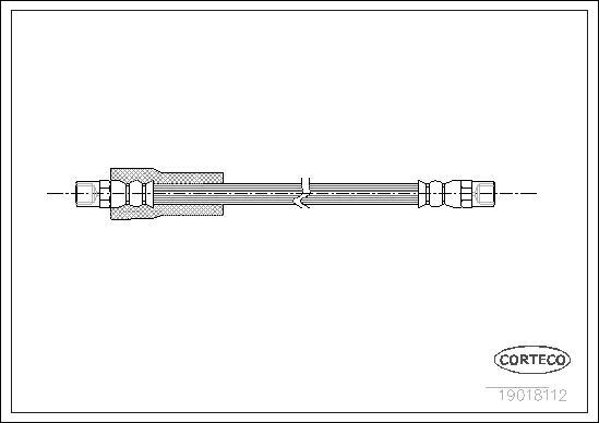 Corteco 19018112 - Тормозной шланг www.autospares.lv