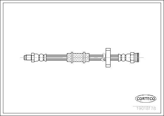 Corteco 19018178 - Bremžu šļūtene www.autospares.lv