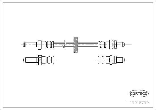 Corteco 19018799 - Bremžu šļūtene www.autospares.lv