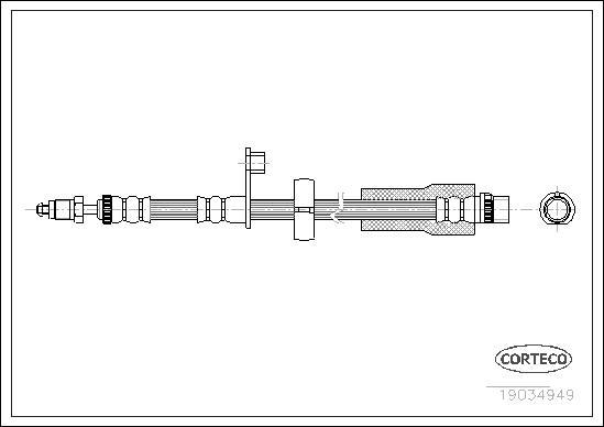 Corteco 19034949 - Тормозной шланг www.autospares.lv