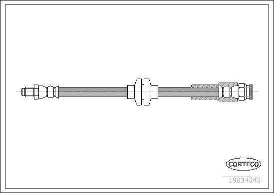 Corteco 19034343 - Bremžu šļūtene www.autospares.lv