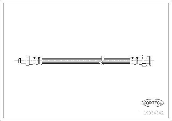 Corteco 19034342 - Bremžu šļūtene www.autospares.lv