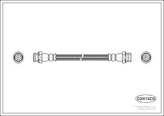 Corteco 19035101 - Bremžu šļūtene www.autospares.lv