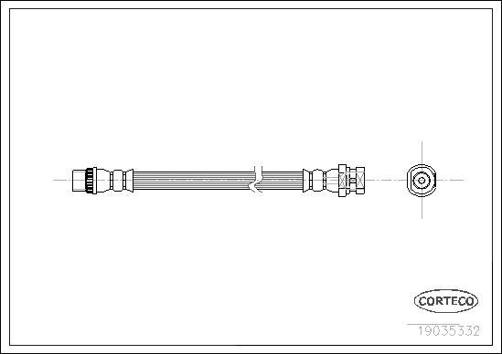 Corteco 19035332 - Bremžu šļūtene www.autospares.lv