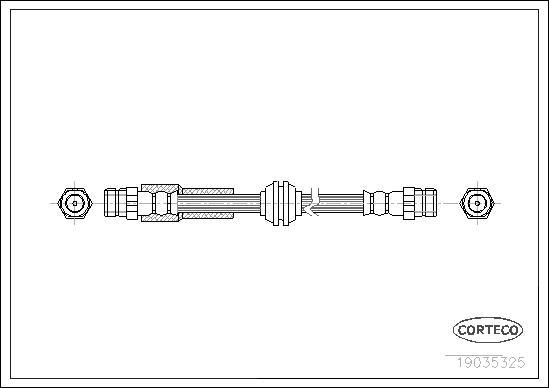 Corteco 19035325 - Bremžu šļūtene autospares.lv