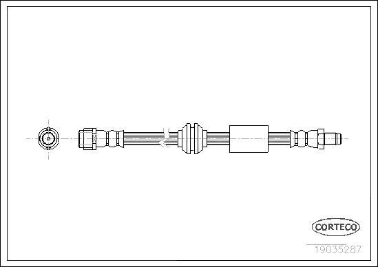 Corteco 19035287 - Bremžu šļūtene www.autospares.lv