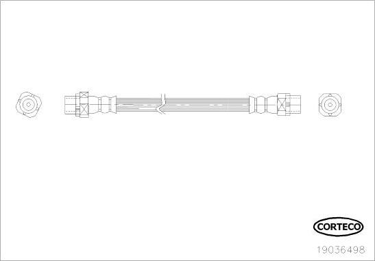 Corteco 19036498 - Bremžu šļūtene www.autospares.lv