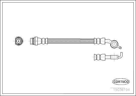 Corteco 19036194 - Bremžu šļūtene www.autospares.lv