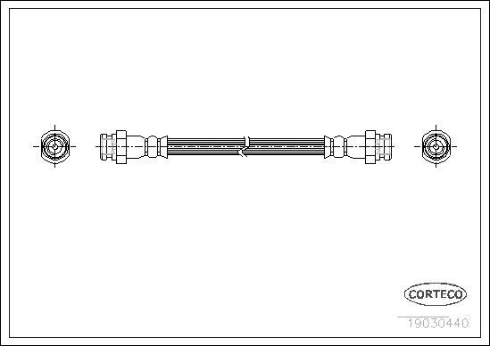 Corteco 19030440 - Bremžu šļūtene www.autospares.lv