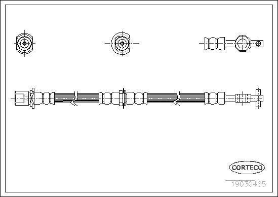 Corteco 19030485 - Bremžu šļūtene www.autospares.lv