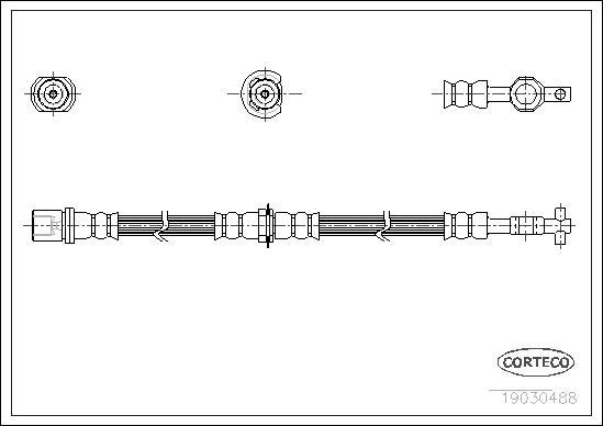 Corteco 19030488 - Bremžu šļūtene www.autospares.lv