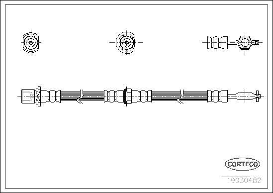 Corteco 19030482 - Bremžu šļūtene www.autospares.lv