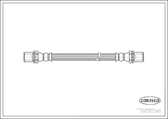 Corteco 19030348 - Bremžu šļūtene www.autospares.lv