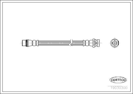 Corteco 19030300 - Bremžu šļūtene www.autospares.lv