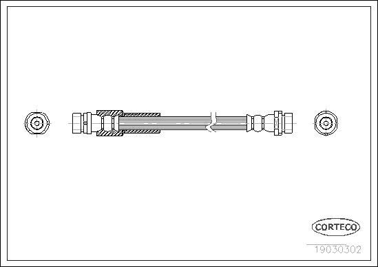 Corteco 19030302 - Bremžu šļūtene www.autospares.lv