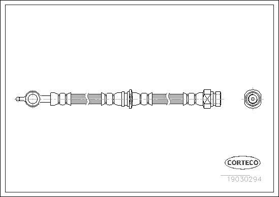 Corteco 19030294 - Bremžu šļūtene www.autospares.lv