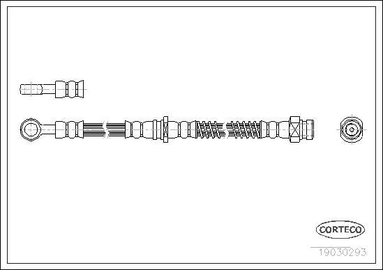 Corteco 19030293 - Bremžu šļūtene www.autospares.lv