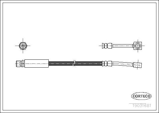 Corteco 19031681 - Bremžu šļūtene www.autospares.lv