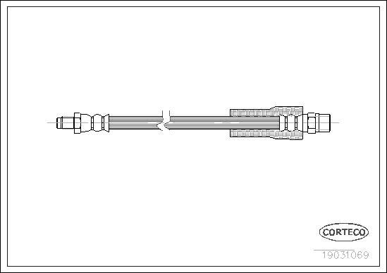 Corteco 19031069 - Bremžu šļūtene www.autospares.lv