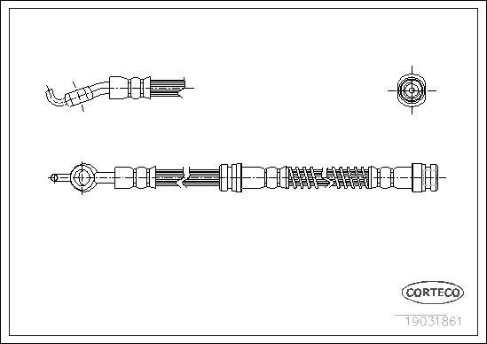 Corteco 19031861 - Bremžu šļūtene www.autospares.lv