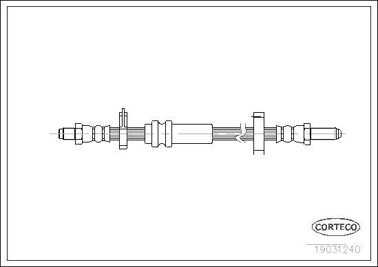 Corteco 19031240 - Bremžu šļūtene autospares.lv