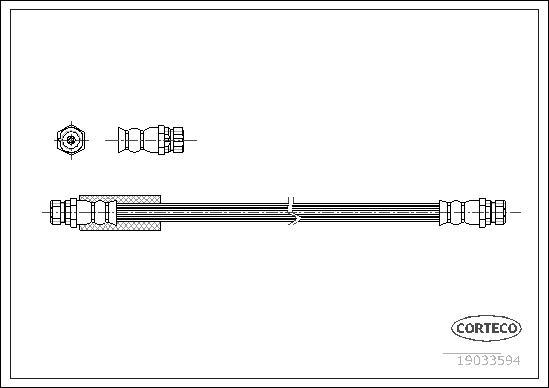 Corteco 19033594 - Bremžu šļūtene www.autospares.lv