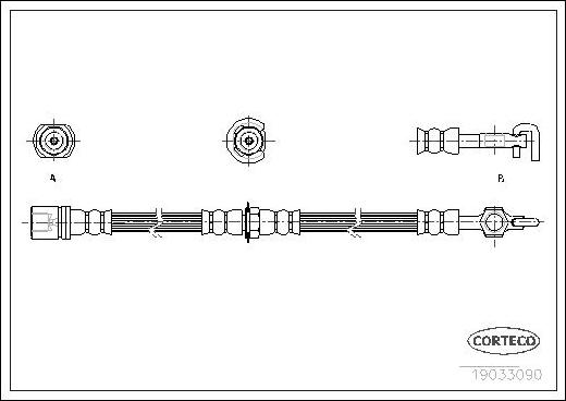 Corteco 19033090 - Bremžu šļūtene www.autospares.lv