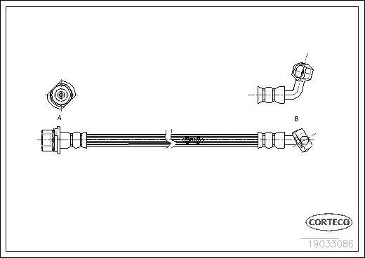 Corteco 19033086 - Bremžu šļūtene www.autospares.lv