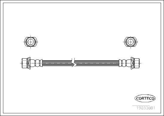 Corteco 19033081 - Bremžu šļūtene autospares.lv