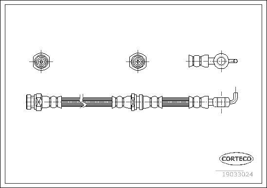 Corteco 19033024 - Bremžu šļūtene www.autospares.lv