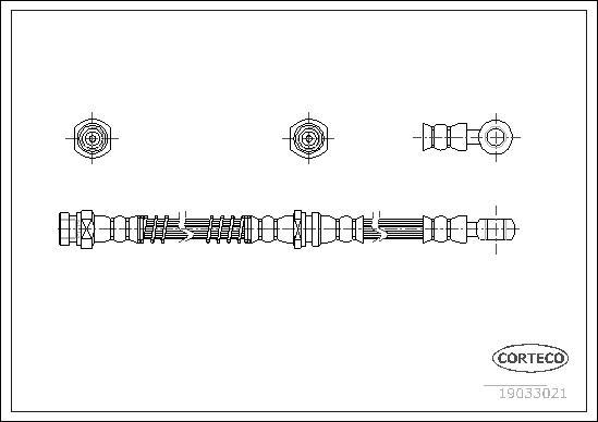 Corteco 19033021 - Bremžu šļūtene www.autospares.lv