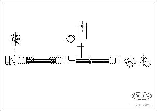 Corteco 19032996 - Bremžu šļūtene www.autospares.lv