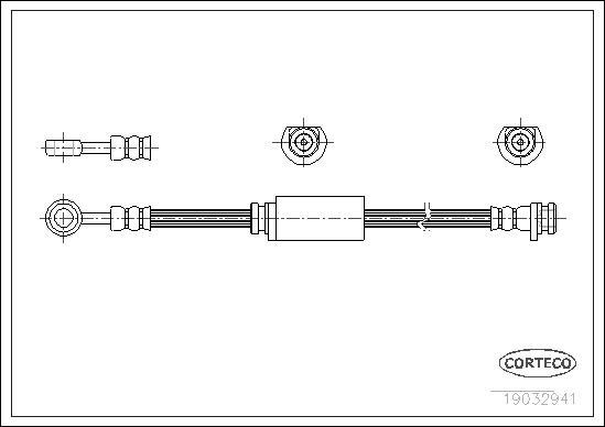 Corteco 19032941 - Bremžu šļūtene www.autospares.lv