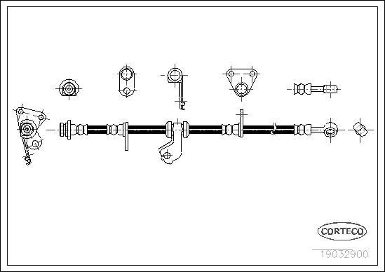 Corteco 19032900 - Bremžu šļūtene www.autospares.lv