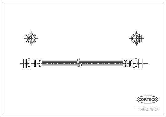 Corteco 19032934 - Bremžu šļūtene www.autospares.lv