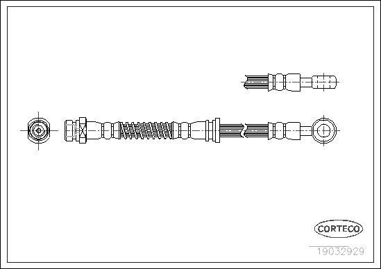 Corteco 19032929 - Bremžu šļūtene www.autospares.lv