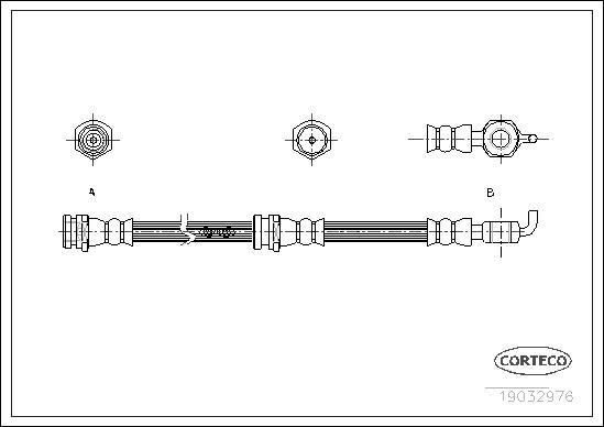 Corteco 19032976 - Bremžu šļūtene www.autospares.lv
