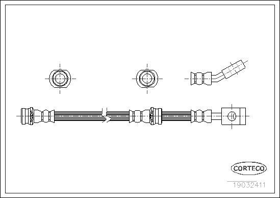 Corteco 19032411 - Bremžu šļūtene www.autospares.lv