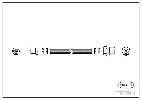 Corteco 19032481 - Bremžu šļūtene www.autospares.lv