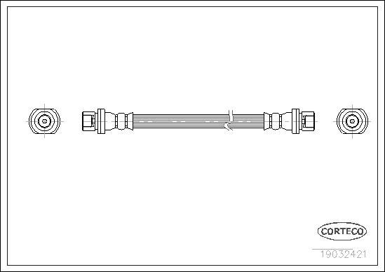 Corteco 19032421 - Bremžu šļūtene autospares.lv