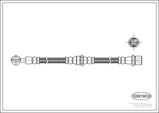 Corteco 19032518 - Bremžu šļūtene www.autospares.lv