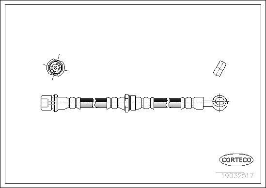 Corteco 19032517 - Bremžu šļūtene www.autospares.lv