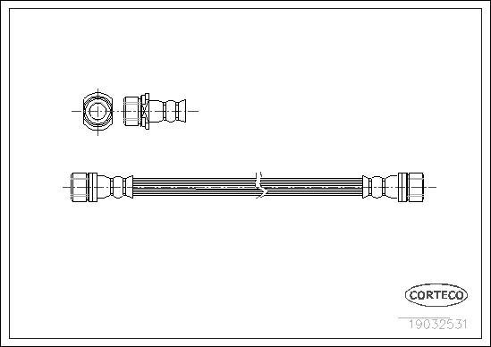 Corteco 19032531 - Bremžu šļūtene www.autospares.lv